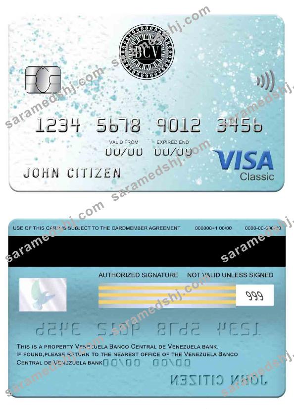 Venezuela Banco Central de Venezuela bank visa classic card